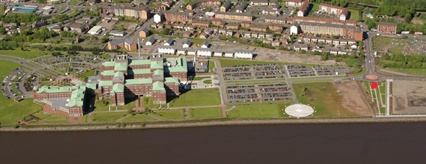 Aerial view of Clyde Gate